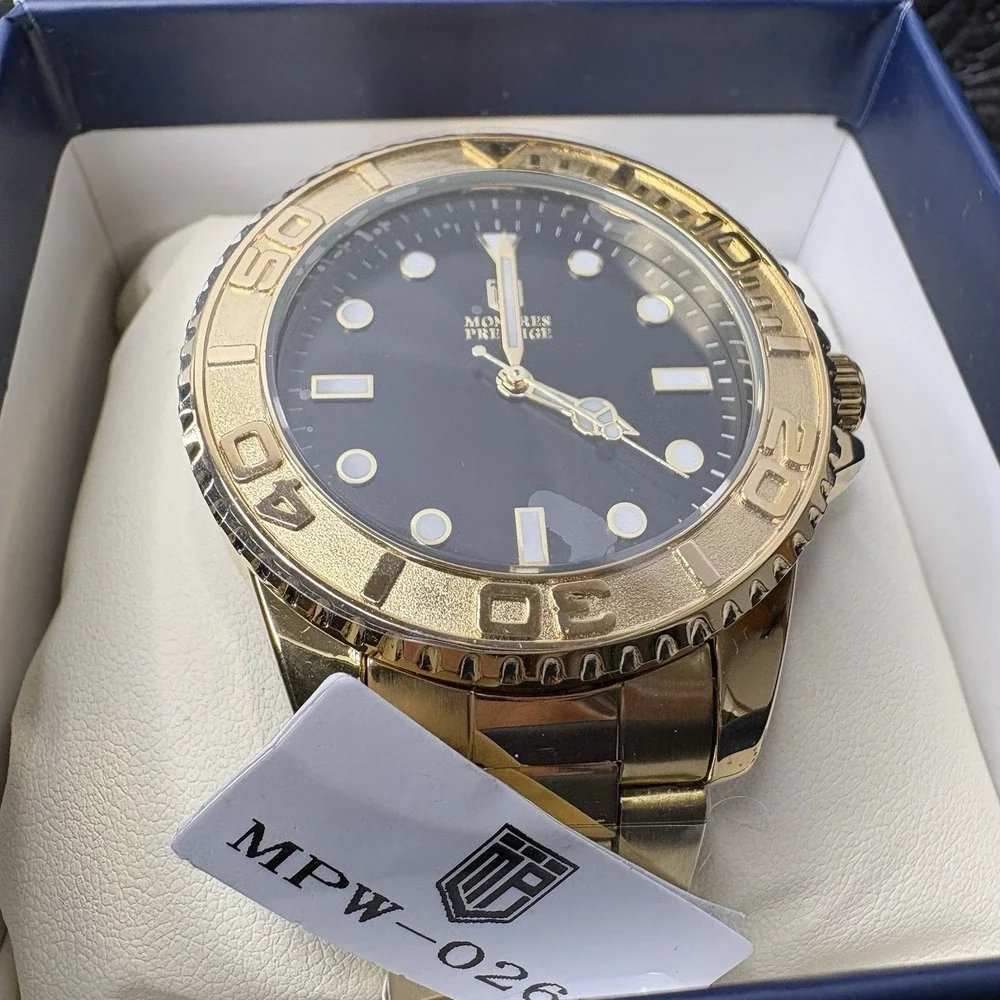 Invicta Montres Prestige Men's Gold/Black Watch 43mm‎ MPW-0263 New In Box